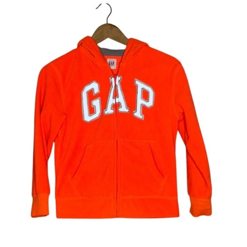 Gap‎ Kids Orange Zip Up Sweater Orange sz Med